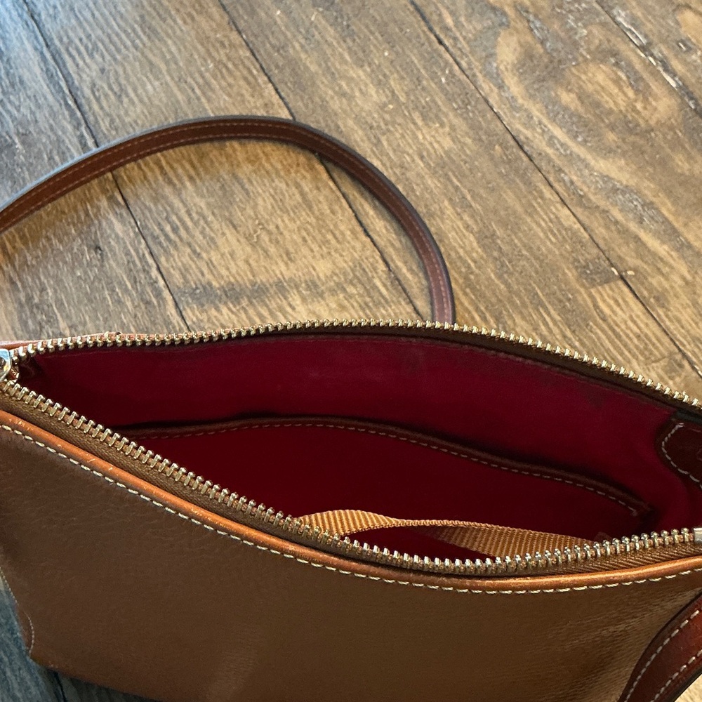 Dooney & Bourke Tan pebble finish Leather Crossbody Bag - Picture 4 of 4